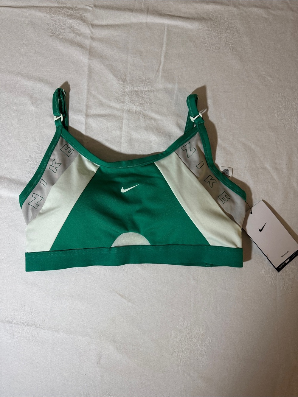Nike Green and Mint Colorblock Women's Training Workout Support  Indy Bra